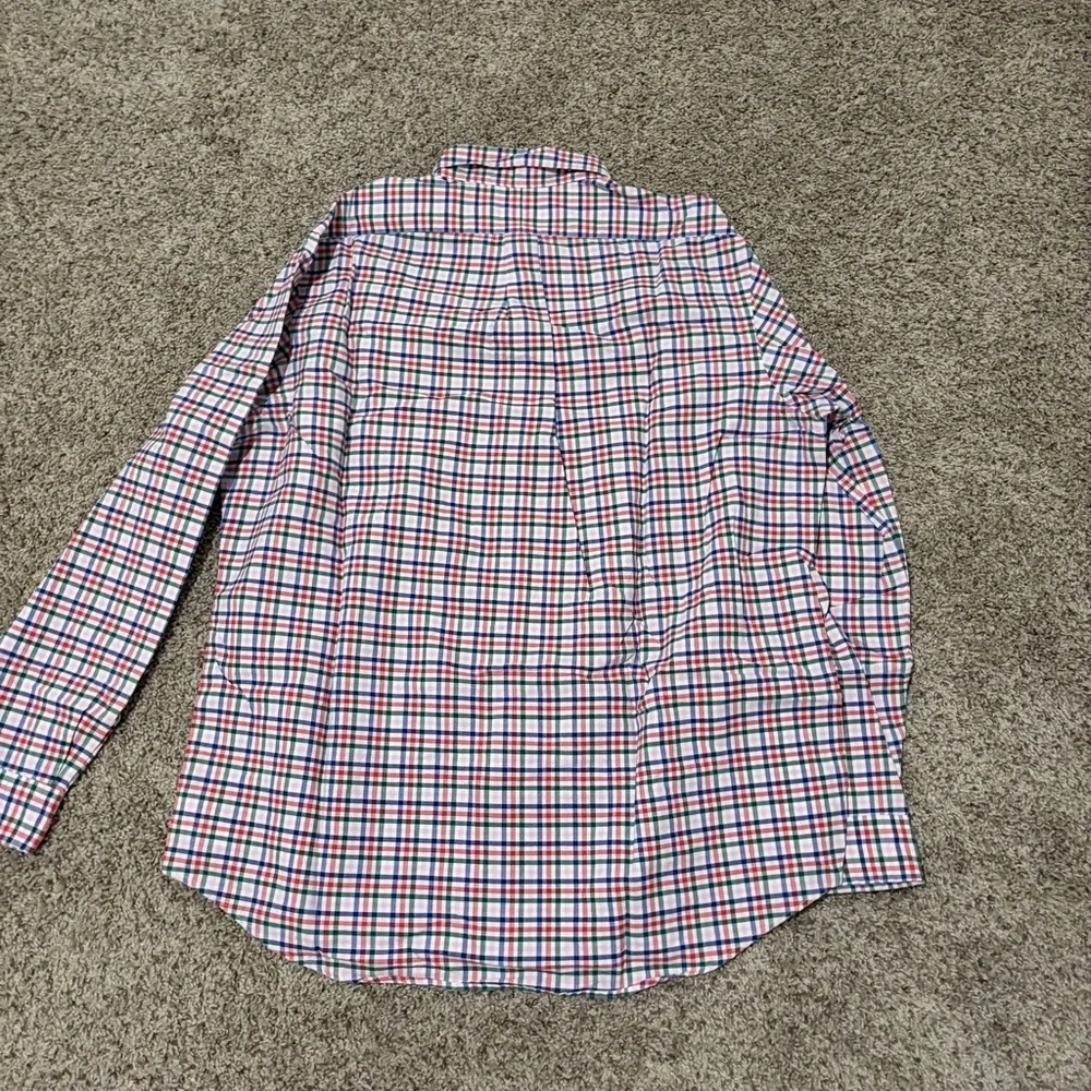 Polo Ralph Lauren Men's Red and Blue Checkered Shirt